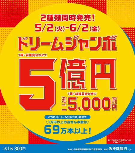 ドリームジャンボ宝くじ発売