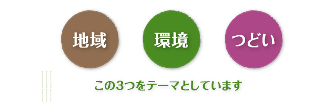 この３つをテーマとしています